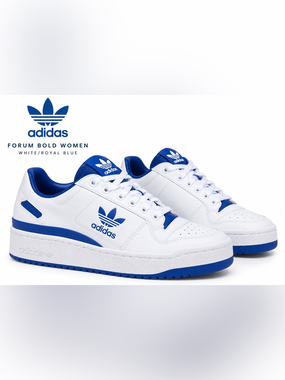 Adidas Women’s Forum Bold Sneakers - White/Blue